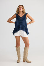 Load image into Gallery viewer, Talisman Exhale Cami - Navy Dobby
