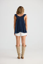 Load image into Gallery viewer, Talisman Exhale Cami - Navy Dobby
