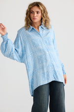 Load image into Gallery viewer, Talisman Chantilly Shirt - Denim Bandana
