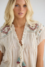 Load image into Gallery viewer, Talisman Ithika Tie Top - Light Natural
