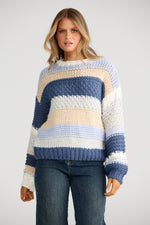 Load image into Gallery viewer, Talisman Hudson Knit - Denim Multi - Mitchell McCabe Menswear

