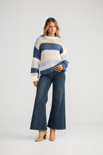 Load image into Gallery viewer, Talisman Hudson Knit - Denim Multi - Mitchell McCabe Menswear
