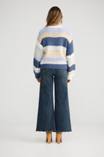 Load image into Gallery viewer, Talisman Hudson Knit - Denim Multi - Mitchell McCabe Menswear
