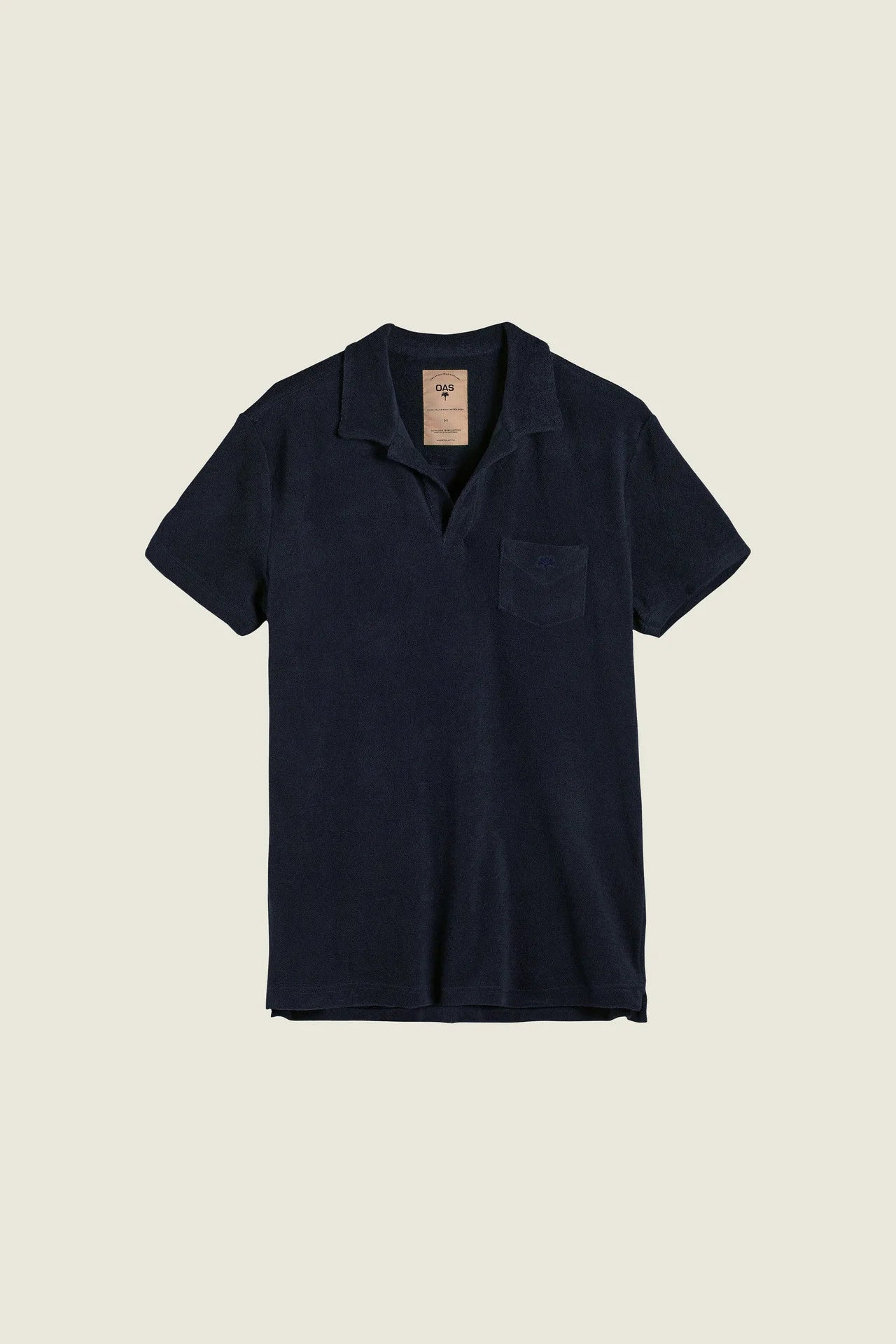 OAS Terry Polo Shirt - Glitch Navy