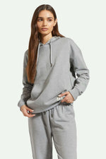 Load image into Gallery viewer, Brixton Womens Cross Loop French Terry Hoodie - Heather Grey
