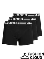 Load image into Gallery viewer, Jack &amp; Jones Sense 3 Pack Trunks - Black
