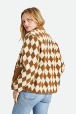Load image into Gallery viewer, Brixton Womens Wylie Sherpa Jacket - Washed Copper
