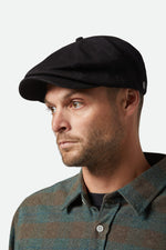 Load image into Gallery viewer, Brixton Unisex Brood Newsboy Cap - Black

