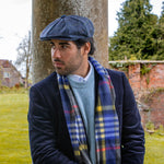 Load image into Gallery viewer, Dents Abraham Moon Tweed 8 Piece Checked Cap - Blue - Mitchell McCabe Menswear
