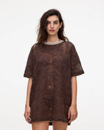 Load image into Gallery viewer, OAS Womens Astrea Pegasus Crochet Dress - Brown

