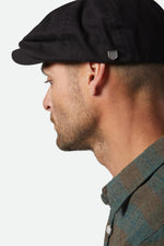Load image into Gallery viewer, Brixton Unisex Brood Newsboy Cap - Black

