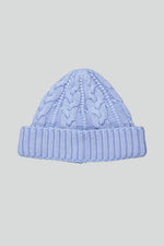 Load image into Gallery viewer, No Nationality Cotton Cable Knit Beanie - Powder Blue
