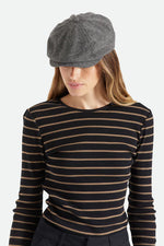 Load image into Gallery viewer, Brixton Unisex Brood Newsboy Cap - Grey
