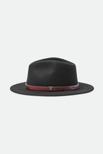 Load image into Gallery viewer, Brixton Unisex Messer Fedora - Black
