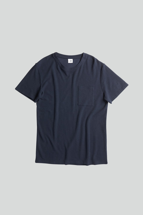 No Nationality Clive Short Sleeve Tee - Navy Blue - Mitchell McCabe Menswear