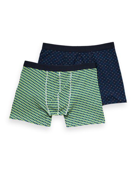 Scotch and Soda Boxer in Prints - Micro Green and Navy - Mitchell McCabe Menswear