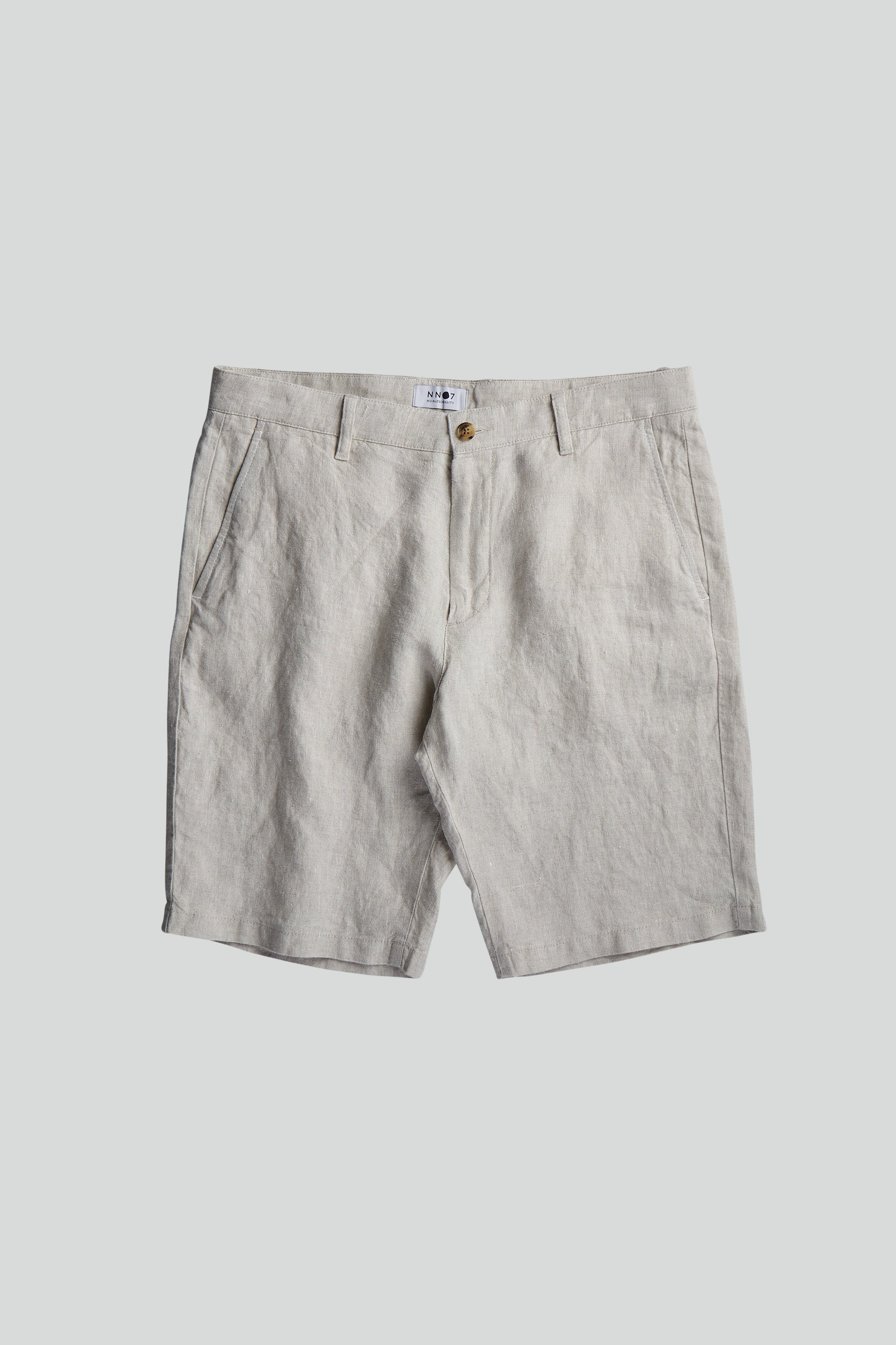 No Nationality Crown Linen Shorts - Oat