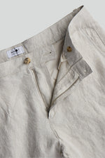 Load image into Gallery viewer, No Nationality Crown Linen Shorts - Oat
