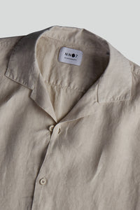 No Nationality Miyagi Linen Short Sleeve Shirt - Oat