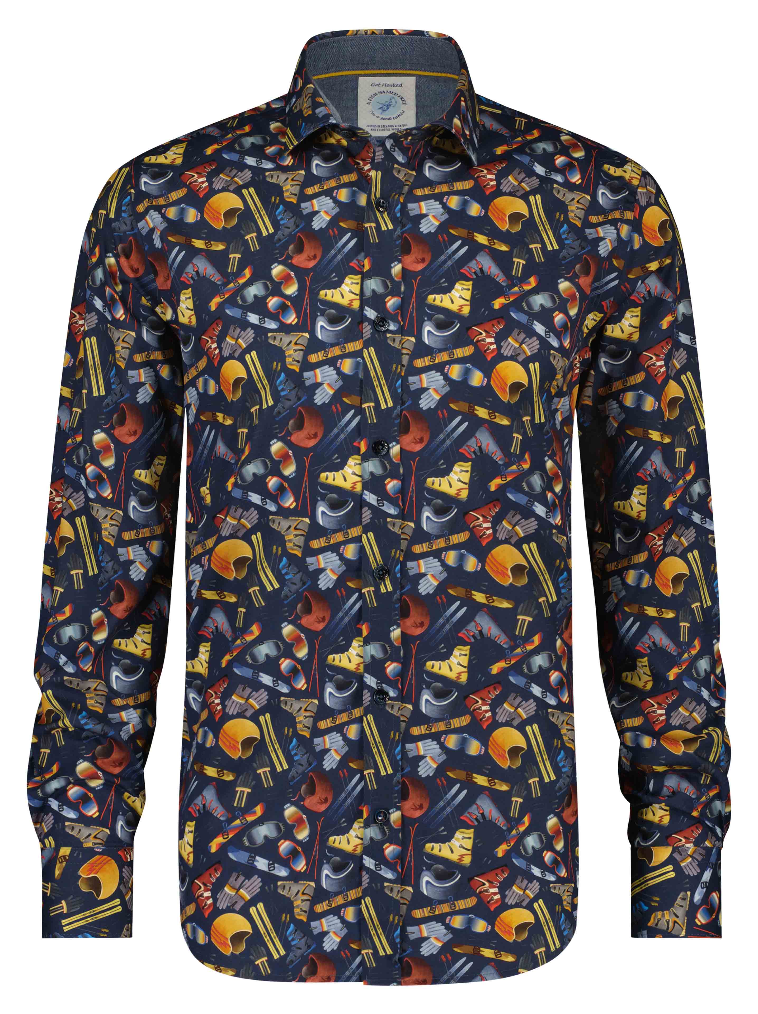 A Fish Named Fred - Ski Elements Shirt in Navy