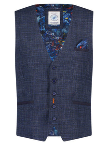 A Fish Named Fred - Structured Texture Vest in Blue