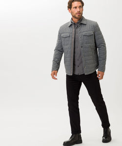 Brax Clint Zero Down Quilted Down Overshirt - Silver Grey