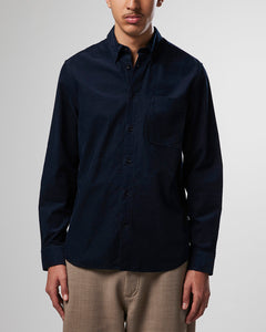 No Nationality Arne Baby Cord Shirt - Navy Blue
