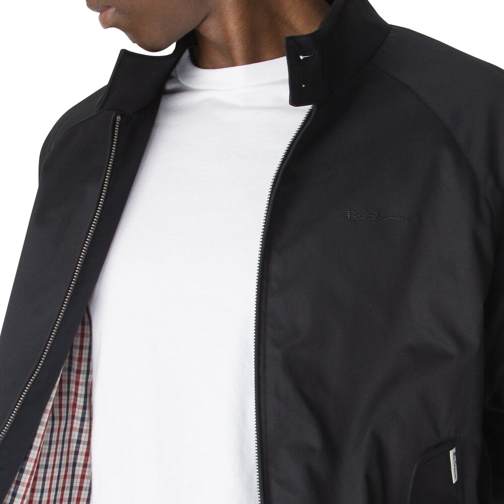 Ben Sherman Classic Harrington Jacket - Black - Mitchell McCabe Menswear