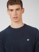 Load image into Gallery viewer, Ben Sherman Towelling Textured Crew - Navy
