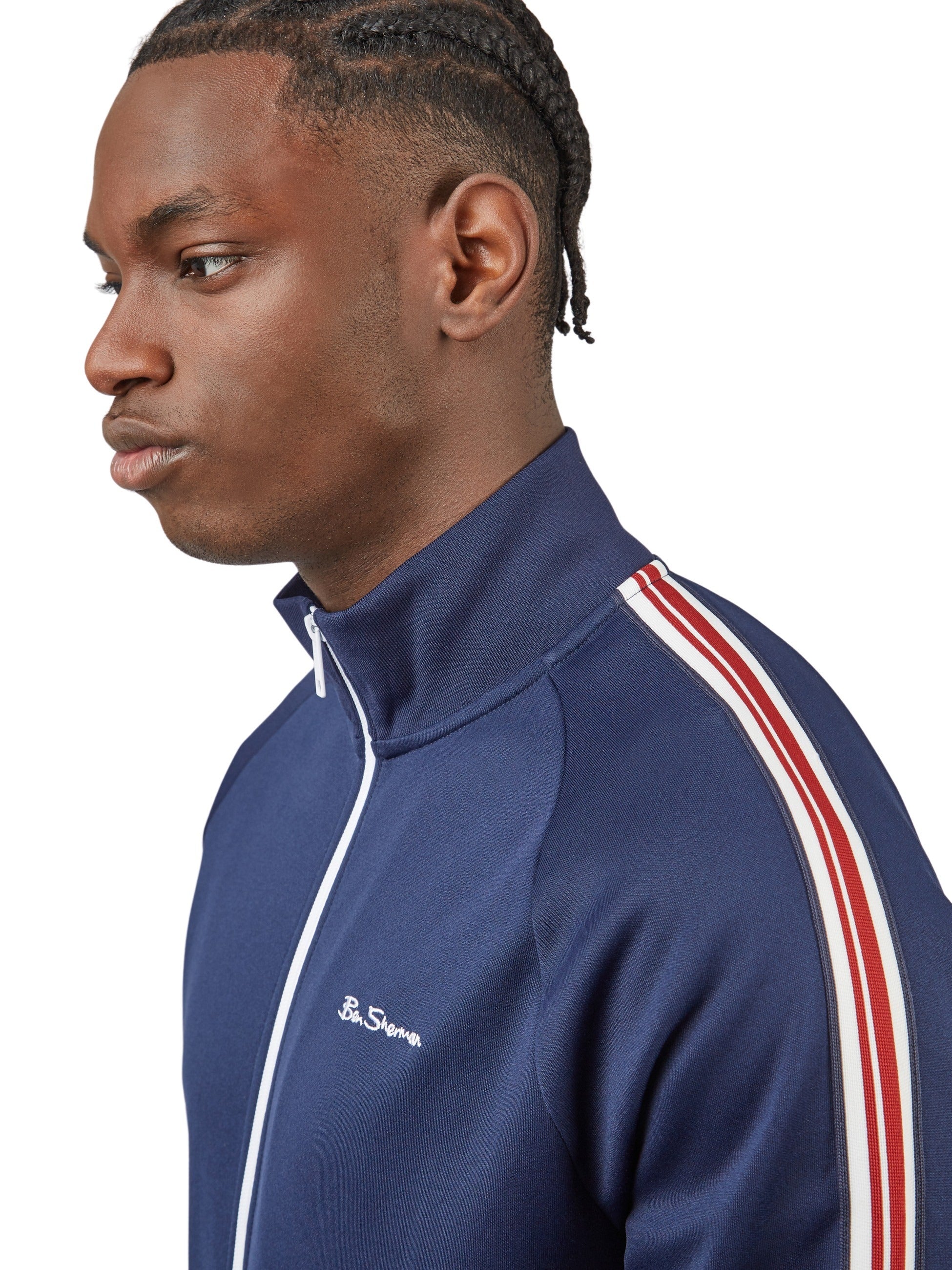 Ben Sherman House Taped Tricot Track Top - Navy