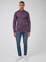 Load image into Gallery viewer, Ben Sherman Micro Geo Print Shirt - Red
