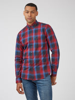 Load image into Gallery viewer, Ben Sherman Gradient Check Shirt - Red
