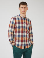 Load image into Gallery viewer, Ben Sherman Oxford Blocked Check - Crimson
