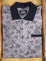 Load image into Gallery viewer, Thomson and Richards Print Polo - Flax Indigo
