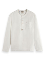Load image into Gallery viewer, Scotch and Soda Grandad Long Sleeve Tee - White
