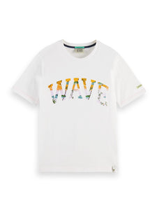 Scotch and Soda Wave Print Tee - White