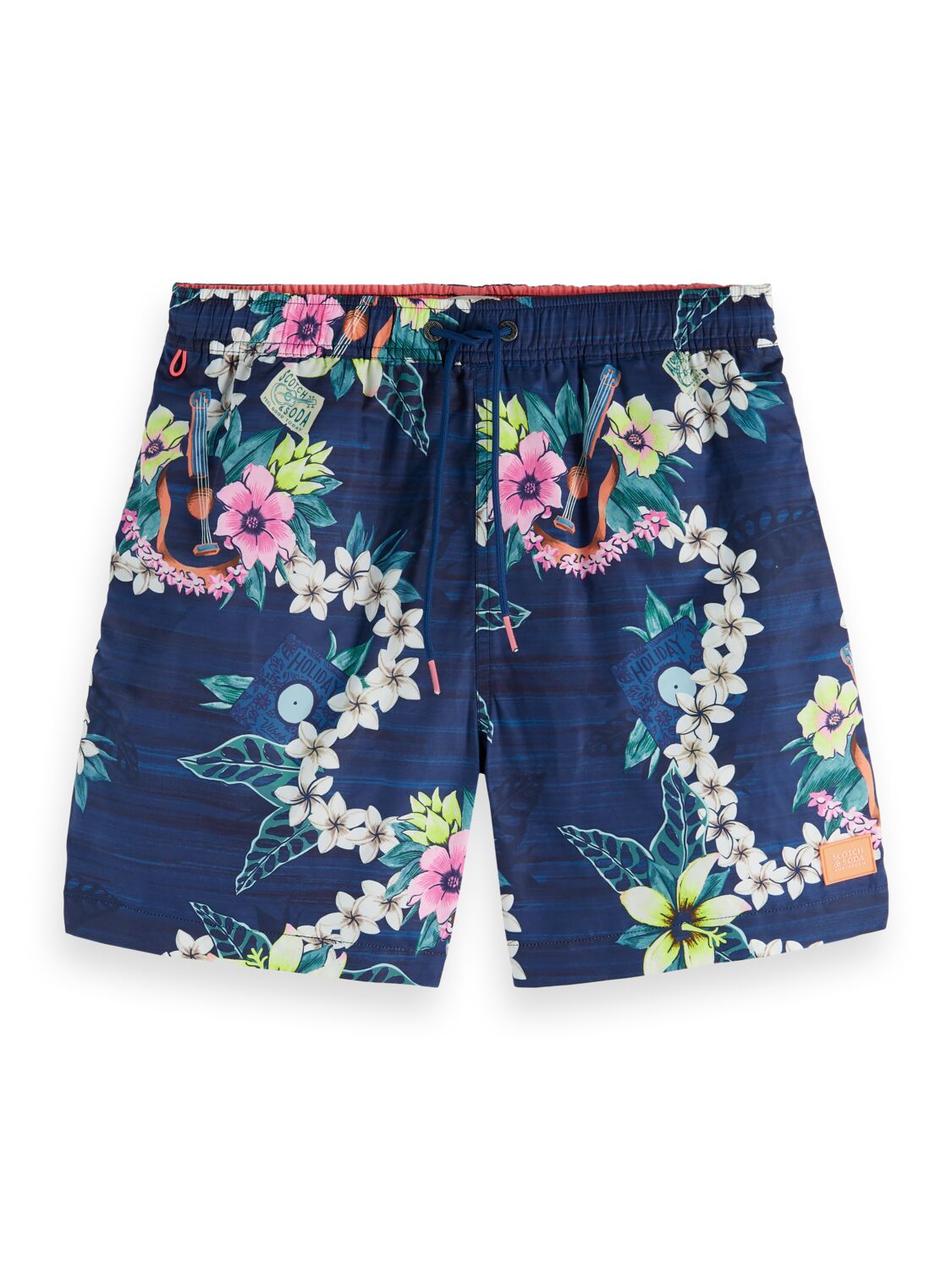 Scotch and Soda Recycled Nylon Swim Shorts - Navy Floral