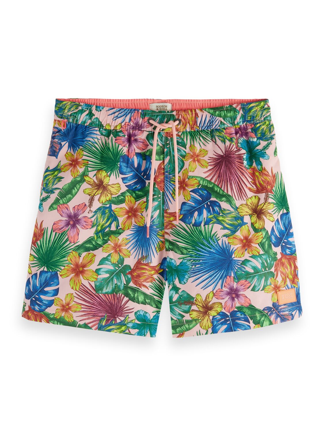 Scotch and Soda Recycled Nylon Swim Shorts - Pink Floral