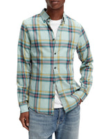 Load image into Gallery viewer, Scotch and Soda Slim Fit Herringbone Check - Sky
