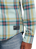 Load image into Gallery viewer, Scotch and Soda Slim Fit Herringbone Check - Sky

