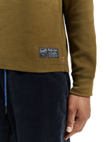 Load image into Gallery viewer, Scotch and Soda Structured Waffle Long Sleeve Tee - Military
