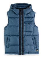 Load image into Gallery viewer, Scotch and Soda Hooded Quilted Body Warmer - Steel
