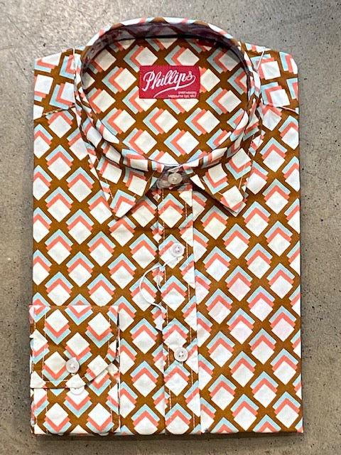 Phillips Of Melbourne Diamond Print Shirt - Multi