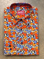 Load image into Gallery viewer, Phillips Of Melbourne Buttons Print Shirt - Red
