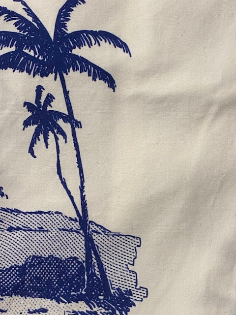 Phillips Of Melbourne Palms Print Short Sleeve Shirt - White