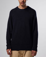Load image into Gallery viewer, No Nationality Jacobo Crew Neck Knit - Navy Blue
