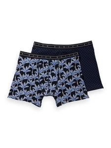 Scotch and Soda Classic Boxer in Prints - Navy Palms - Mitchell McCabe Menswear
