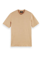Load image into Gallery viewer, Scotch and Soda Linen Blend Luxury Tee - Graceland Sand
