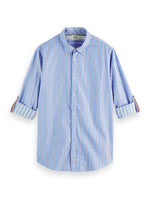 Load image into Gallery viewer, Scotch and Soda Regular Fit Striped Shirt - Blue
