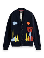 Load image into Gallery viewer, Scotch and Soda Patched Art Cardigan - Midnight
